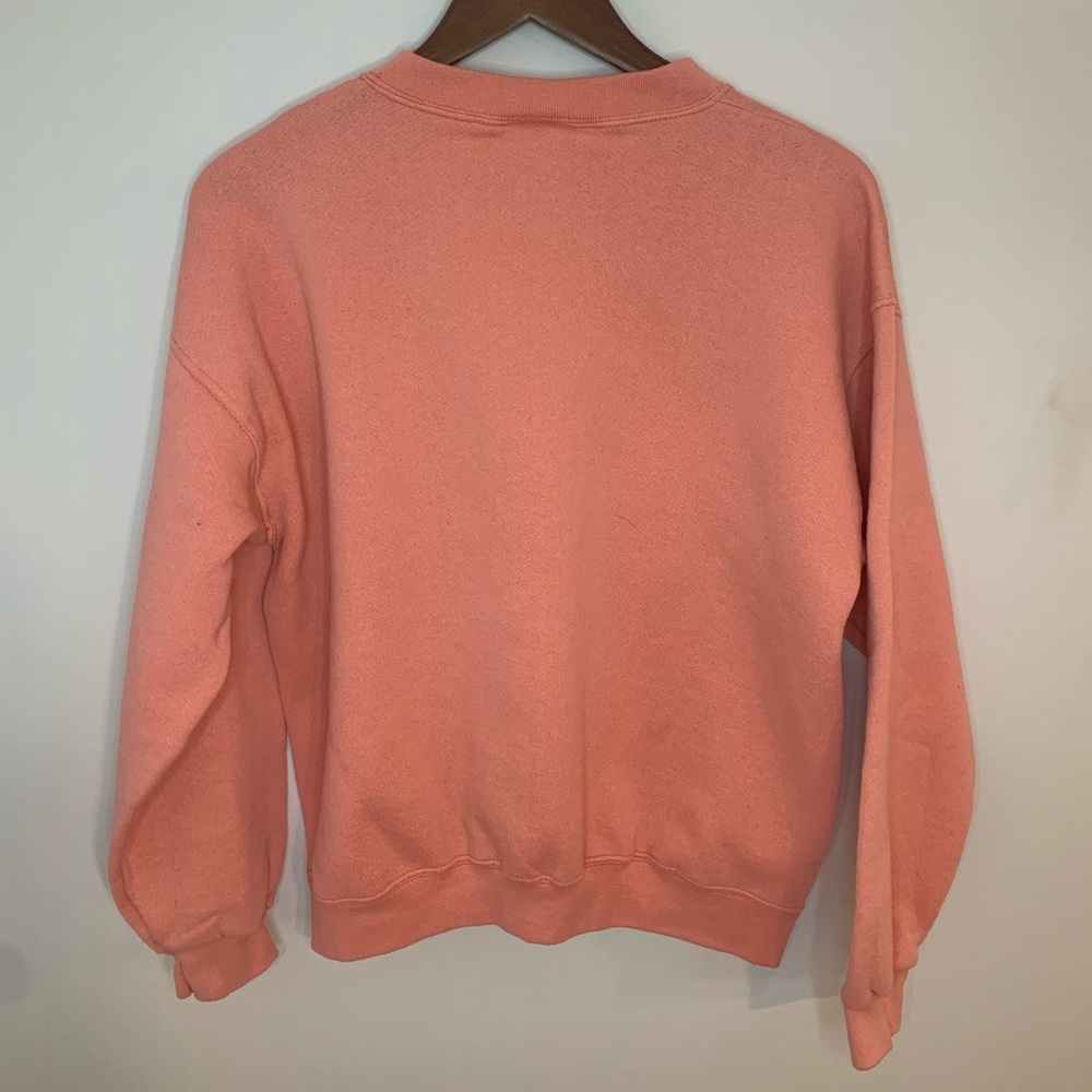 Vintage Nantucket Women’s Sweatshirt Large Peach/Pink Spellout Poly Cotton - Picture 2 of 7